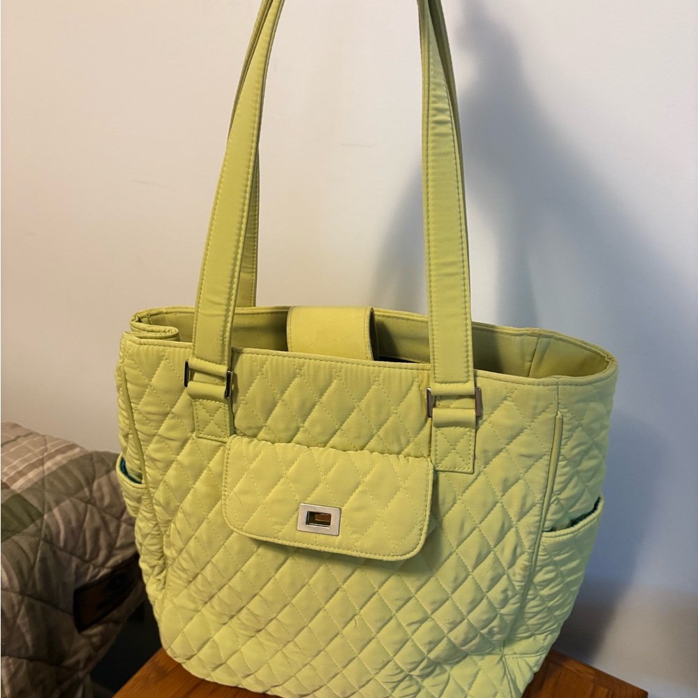 Vera Bradley Yellow Quilted Tote Bag